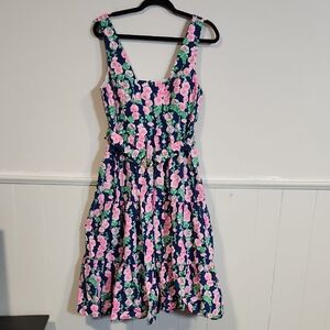 Lilly Pulitzer Pink and Green Floral Dress